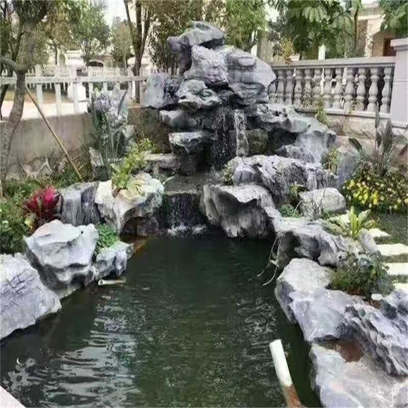 仙桃庭院假山鱼池图片